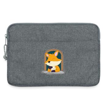 Renard mignon - Sacoche pour ordinateur portable 13 pouces - gris chiné - Devant