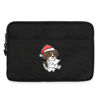Chien allemand à poil court Animal Noël - Sacoche pour ordinateur portable 13 pouces - noir - Devant