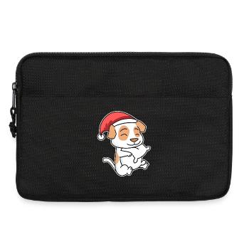 Jack Russell Terrier Hund Tier Weihnachten - Laptoptasche 13" - Schwarz - Vorne
