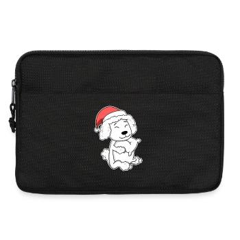 Caniche Chien Animal Noël - Sacoche pour ordinateur portable 13 pouces - noir - Devant