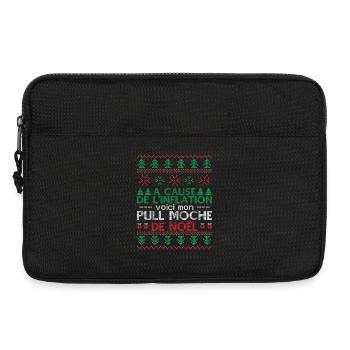 Pull Moche De Noël Humour Cadeau Noel - Sacoche pour ordinateur portable 13 pouces - noir - Devant