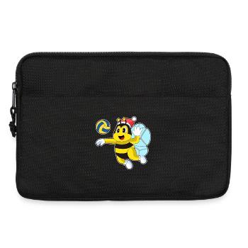 Volley-ball de Noël abeille - Sacoche pour ordinateur portable 13 pouces - noir - Devant