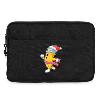 Bleistift Weihnachten Joggen - Laptoptasche 13" - Schwarz - Vorne