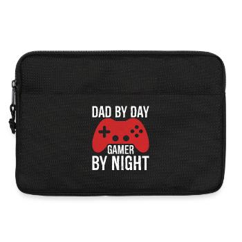 Dad By Day Gamer By Night Gamer Gifts Video Gaming - Sacoche pour ordinateur portable 13 pouces - noir - Devant