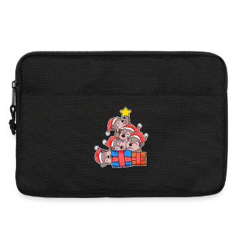Écureuil sapin de Noël Noël - Sacoche pour ordinateur portable 13 pouces - noir - Devant