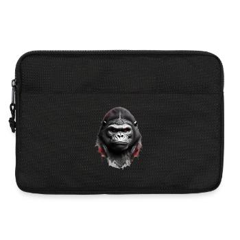 Tête de gorille tatouage tribal gorille puissant - Sacoche pour ordinateur portable 13 pouces - noir - Devant
