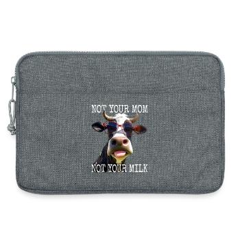 Not Your Mom Not Your Milk Vegan Veggie Vegetarier - Laptoptasche 13" - Grau meliert - Vorne