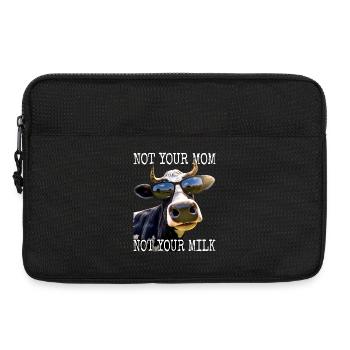 Not Your Mom Not Your Milk Vegan Veggie Vegetarian - Laptop bag 13" - black - Front