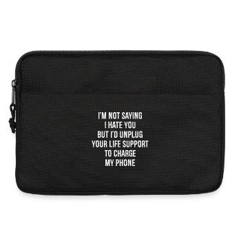 Ich sage nicht, dass ich dich hasse, komisches Hemd - Laptoptasche 13" - Schwarz - Vorne