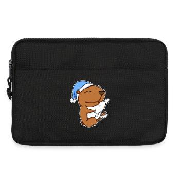 Capybara Capybara Tired Pillow Relax - Laptop bag 13" - black - Front