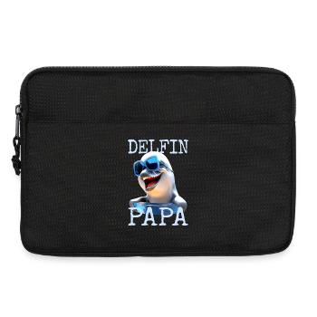 Dolphin Dad Daddy Dolphins Father's Day Dolphin Dad - Laptop bag 13" - black - Front