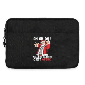OH OH OH Cadeaux Apéro Humour Noël Famille Pull - Sacoche pour ordinateur portable 13 pouces - noir - Devant