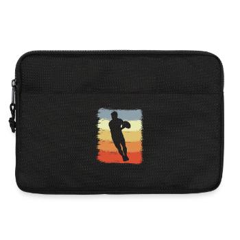 Rugby Player Vintage Look - Laptop bag 13" - black - Front