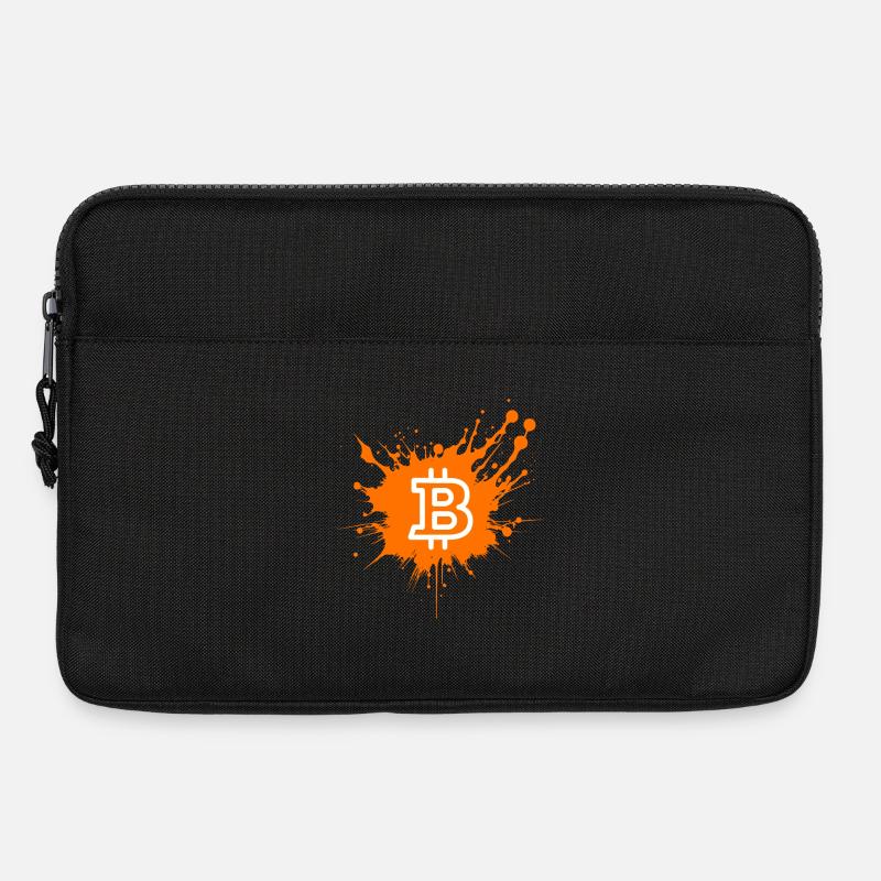 Bitcoin Crypto Cryptocurrency Splash - Laptop bag 13" - black