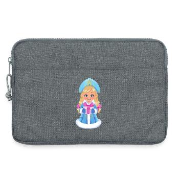 Ded Moroz Snegourotchka, Père Noël russe - Sacoche pour ordinateur portable 13 pouces - gris chiné - Devant