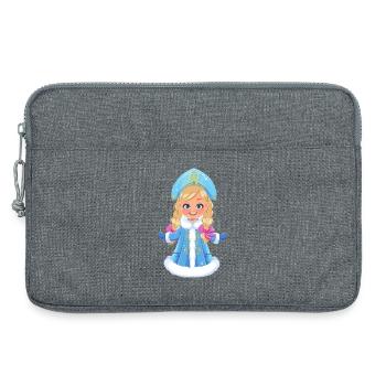 Ded Moroz Snegourotchka, Père Noël russe - Sacoche pour ordinateur portable 13 pouces - gris chiné - Devant