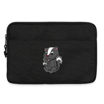 Skunk Family - Skunk with Baby - Laptop bag 13" - black - Front