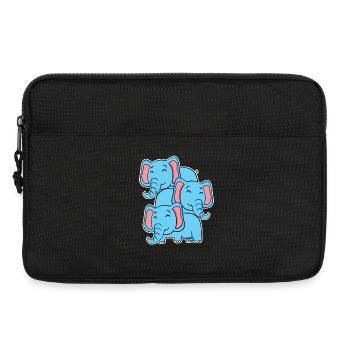 Cute Elephant - Elephant Motif - Laptop bag 13" - black - Front