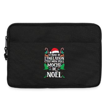 C'est Mon Pull Moche De Noël Inflation Cadeau - Sacoche pour ordinateur portable 13 pouces - noir - Devant