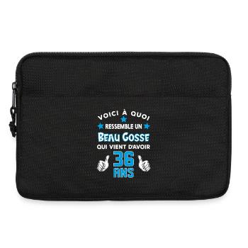 36 ans anniversaire homme cadeau drôle humour - Sacoche pour ordinateur portable 13 pouces - noir - Devant