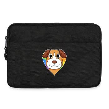 Jack Russell Terrier Arc-en-ciel - Sacoche pour ordinateur portable 13 pouces - noir - Devant
