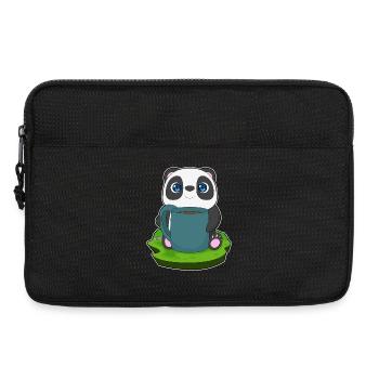 Panda Kaffee Becher - Laptoptasche 13" - Schwarz - Vorne