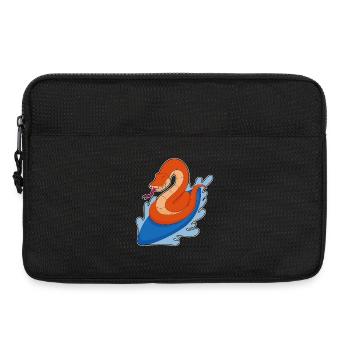 Été de surf sur la planche de surf Snake - Sacoche pour ordinateur portable 13 pouces - noir - Devant