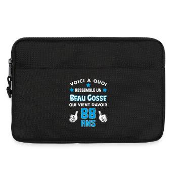 88 ans anniversaire homme cadeau drôle humour - Sacoche pour ordinateur portable 13 pouces - noir - Devant