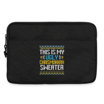Frohe Weihnachten, Weihnachten, Chanukka, Weihnachten - Laptoptasche 13" - Schwarz - Vorne