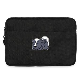 Skunk Family - Skunk with Baby - Laptop bag 13" - black - Front