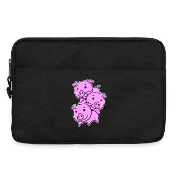 Cochons Cochon Cochon - Sacoche pour ordinateur portable 13 pouces - noir - Devant