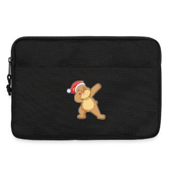 Danse hip-hop de Noël Bear - Sacoche pour ordinateur portable 13 pouces - noir - Devant