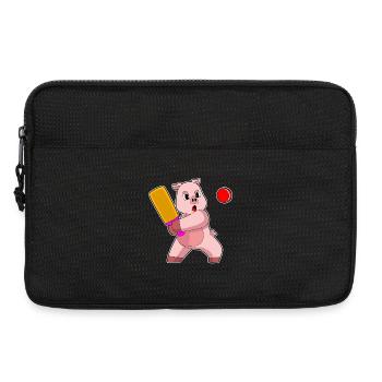Pig Cricket Cricket Bat - Laptop bag 13" - black - Front