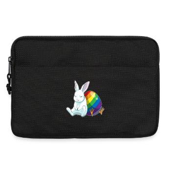 Bunny Arc-en-ciel de Pâques - Sacoche pour ordinateur portable 13 pouces - noir - Devant