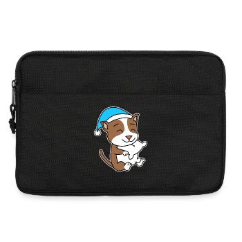 Staffordshire Bull Terrier Chien fatigué de sommeil - Sacoche pour ordinateur portable 13 pouces - noir - Devant