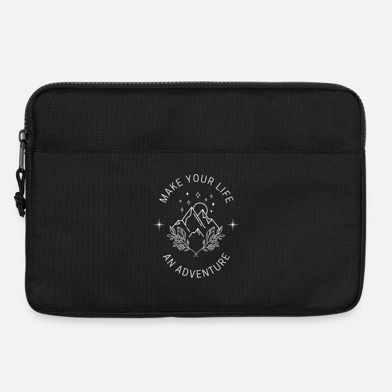 Machen Sie Ihr Leben zu einem Abenteuer Zitat - Laptoptasche 13" - Schwarz