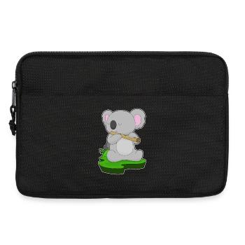 Koala Musiker Flöte Musik - Laptoptasche 13" - Schwarz - Vorne