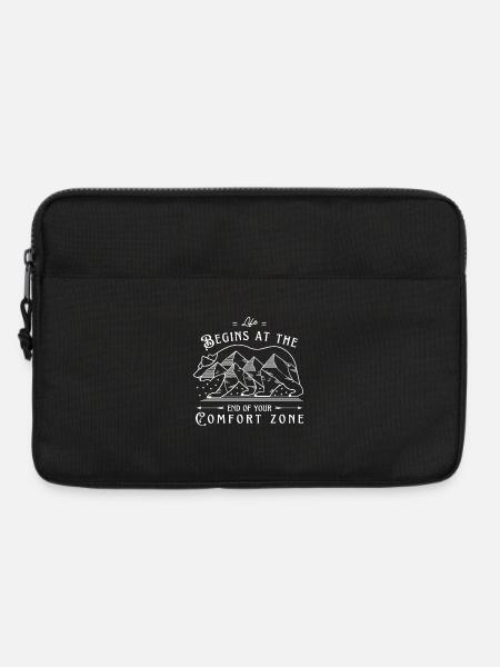 Motivational Life Quote Comfort Zone - Laptop bag 13" - black