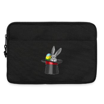 Hase Ostern Zauberer - Laptoptasche 13" - Schwarz - Vorne