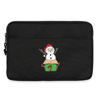 Schneemann Weihnachten Karton - Laptoptasche 13" - Schwarz - Vorne