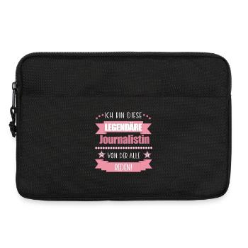 Lustiger Spruch für Journalistin – Geschenkidee - Laptoptasche 13" - Schwarz - Vorne