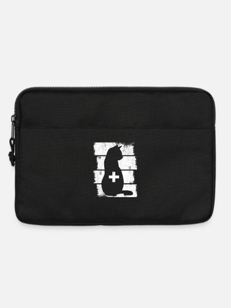 Katzen Tierarzt - Laptoptasche 13" - Schwarz