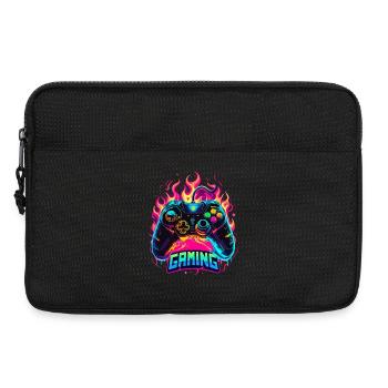 Gaming Controller Flammen Kunst - Laptoptasche 13" - Schwarz - Vorne