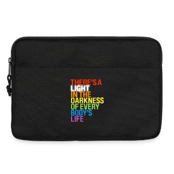 There's a light / Es gibt ein Licht in Dunkeln - Laptop bag 13" - black - Front