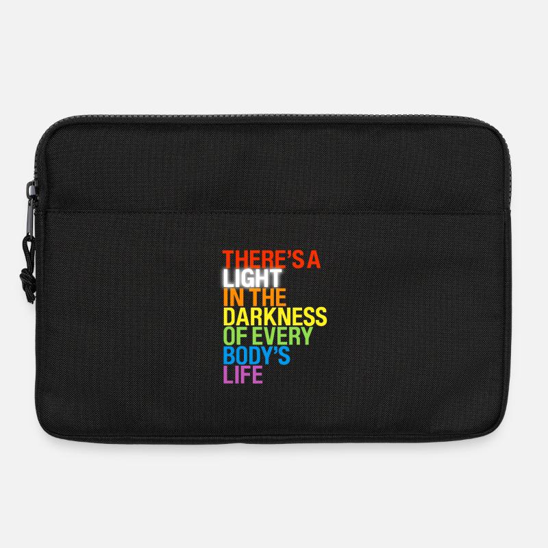 There's a light / Es gibt ein Licht in Dunkeln - Laptoptasche 13" - Schwarz