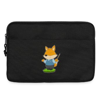 Fox Teacher Pointing Stick School - Laptop bag 13" - black - Front