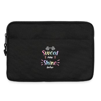 Schweiß jetzt glänzt später Fitnessstudio-Design - Laptoptasche 13" - Schwarz - Vorne