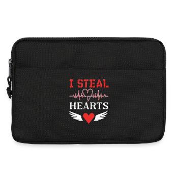Festive Heartbeat Celebration Design - Laptop bag 13" - black - Front