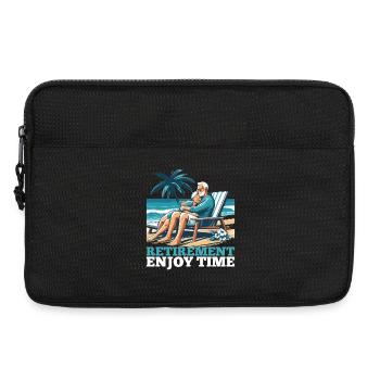 Rente Ruhestand Zeit genießen Geschenk - Laptoptasche 13" - Schwarz - Vorne