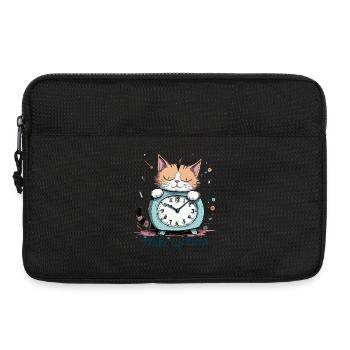 It's time to wake up, cat humor! - Laptop bag 13" - black - Front